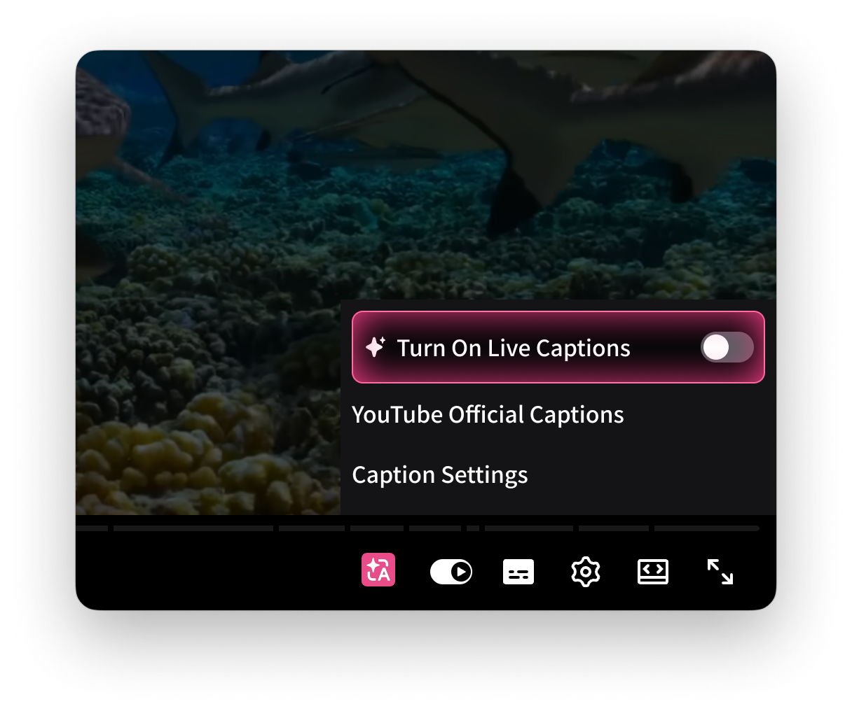 Start translation in the player